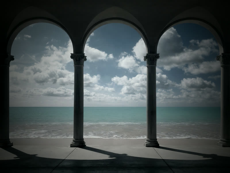 High-contrast noir look with heavy vignette